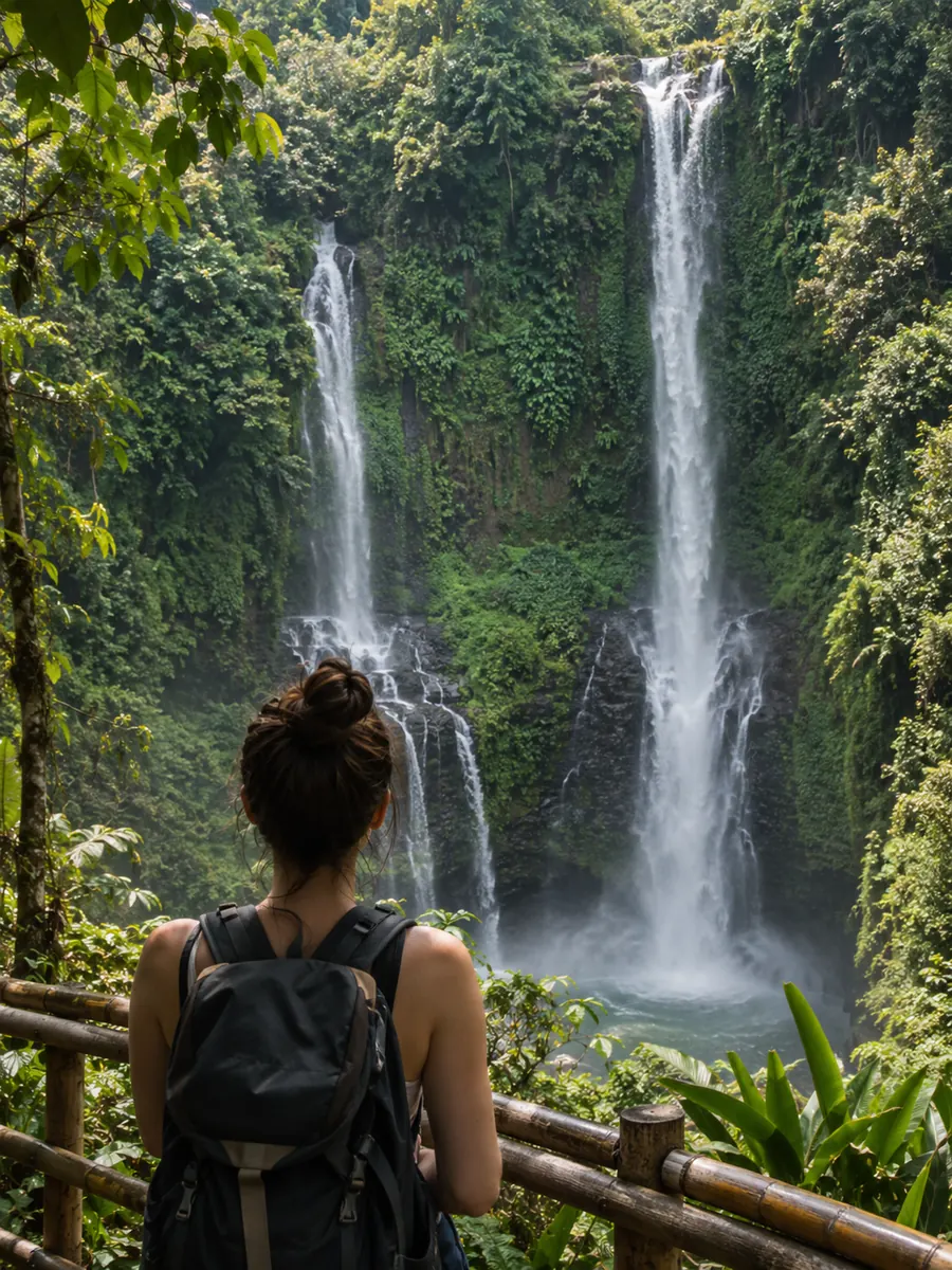 Aussicht am Sekumpul-Wasserfall